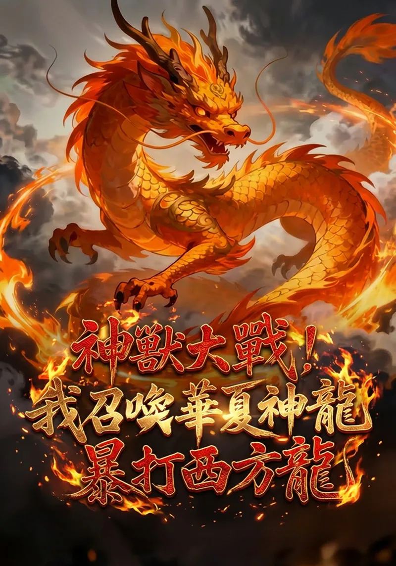 《神獸大戰，我召喚華夏神龍暴打西方龍》封面