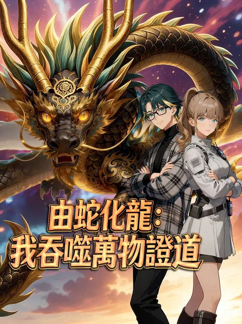《由蛇化龍：我吞噬萬物證道》封面