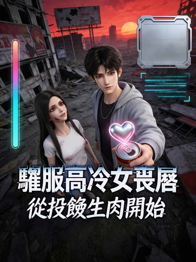 《馴服高冷女喪屍，從投餵生肉開始》封面