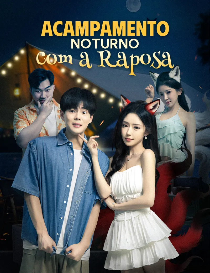 Capa de Acampamento Noturno com a Raposa