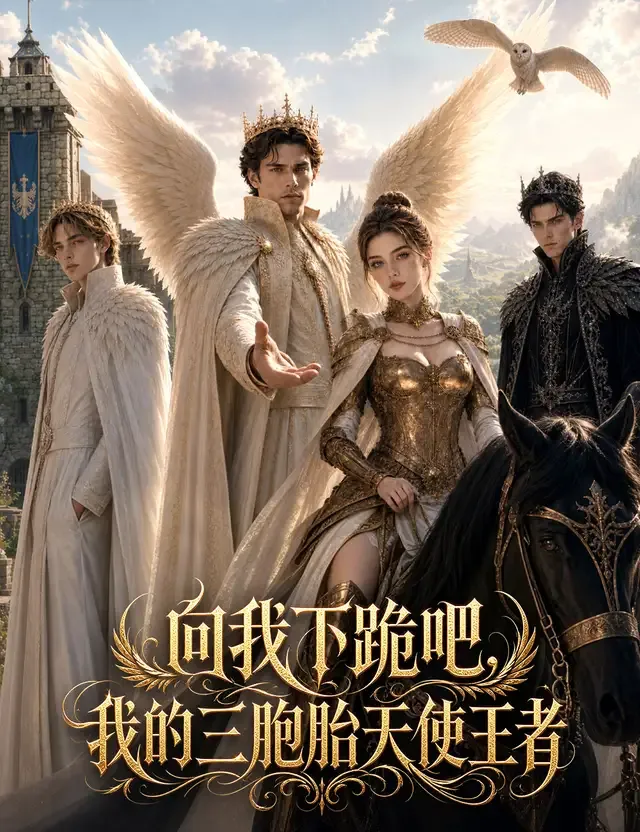 《向我下跪吧，我的三胞胎天使王者》封面