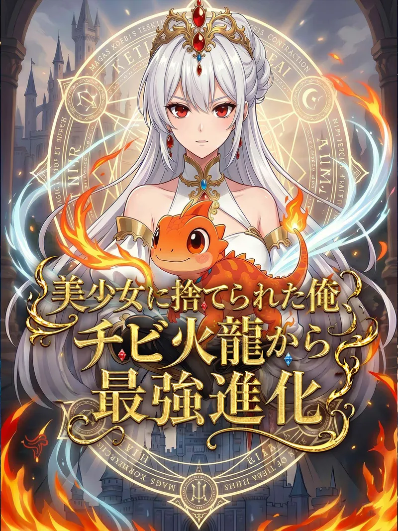 「美少女に捨てられた俺、チビ火龍から最強進化」のカバー画像