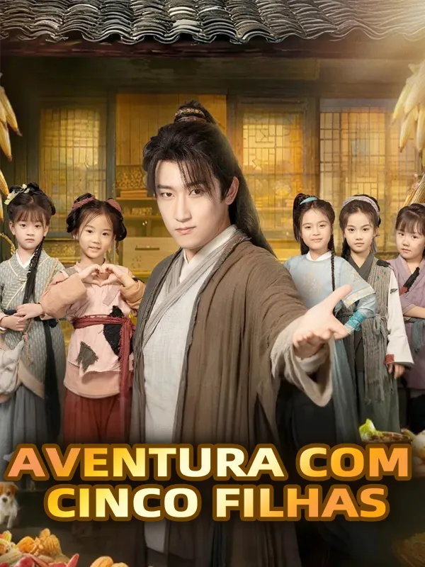 Capa de Aventura com cinco filhas
