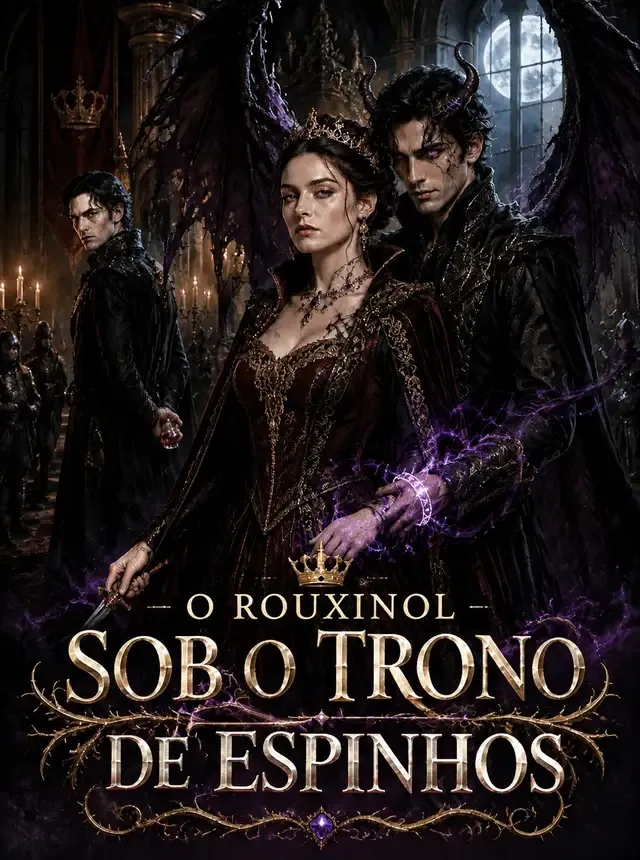 Capa de O Rouxinol Sob o Trono de Espinhos