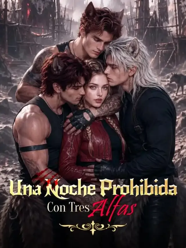Portada de Una Noche Prohibida con Tres Alfas