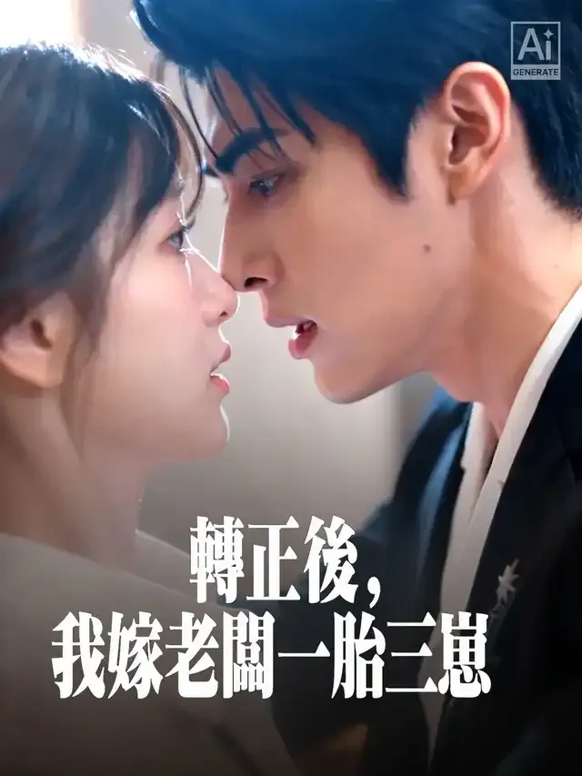《轉正後，我嫁老闆一胎三崽》封面