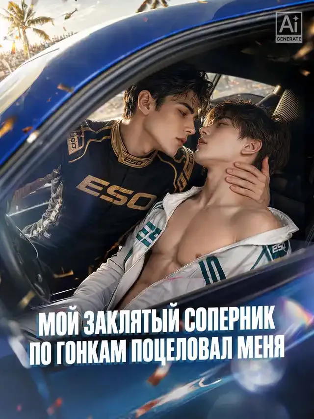 Обложка «Мой заклятый соперник по гонкам поцеловал меня»
