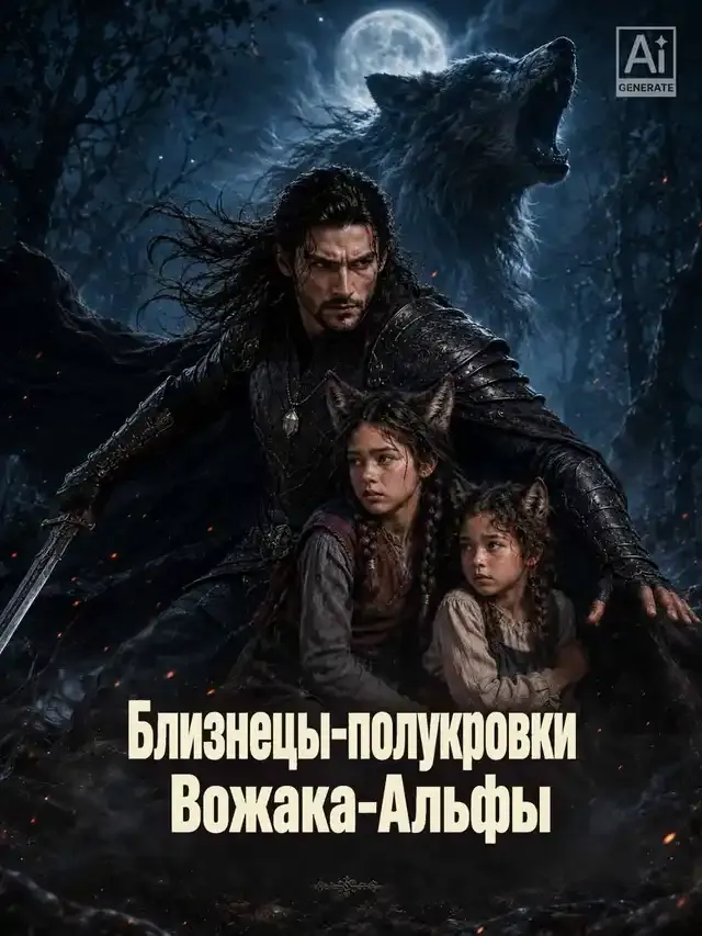Обложка «Близнецы-полукровки Вожака-Альфы»