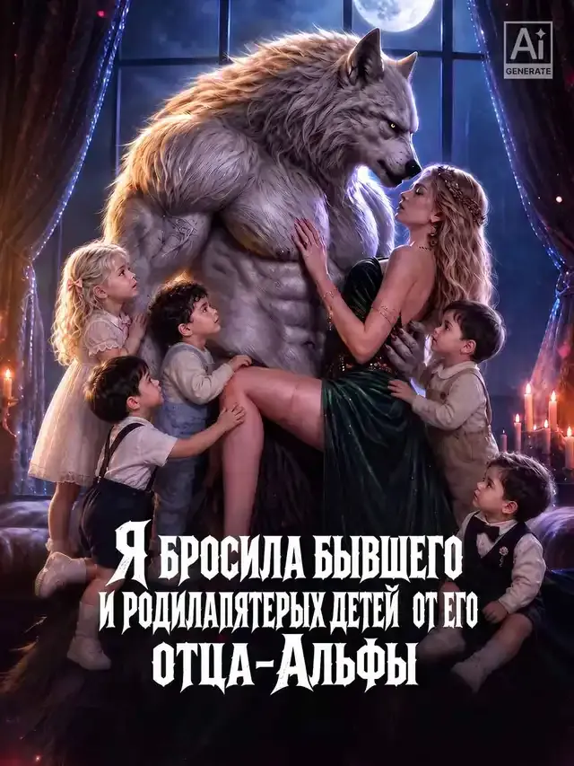 Обложка «Я бросила бывшего и родила пятерых детей от его отца-Альфы»
