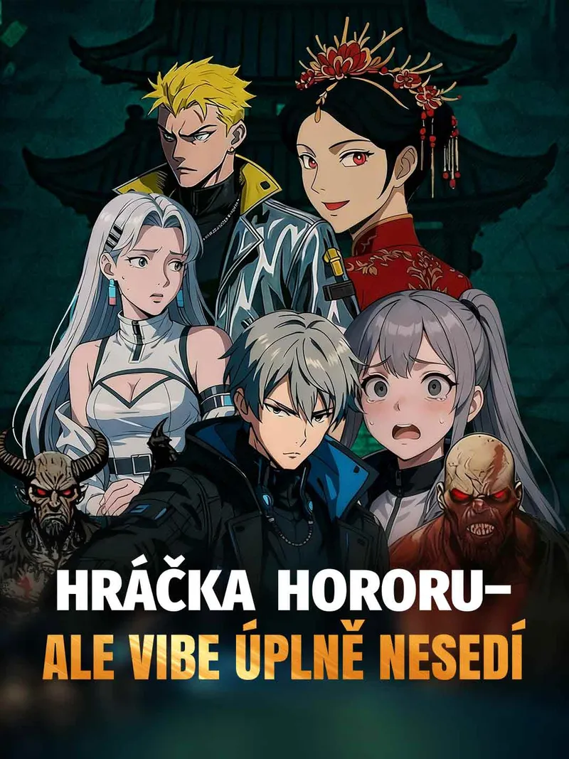 Obálka Hráčka hororu–ale vibe úplně nesedí