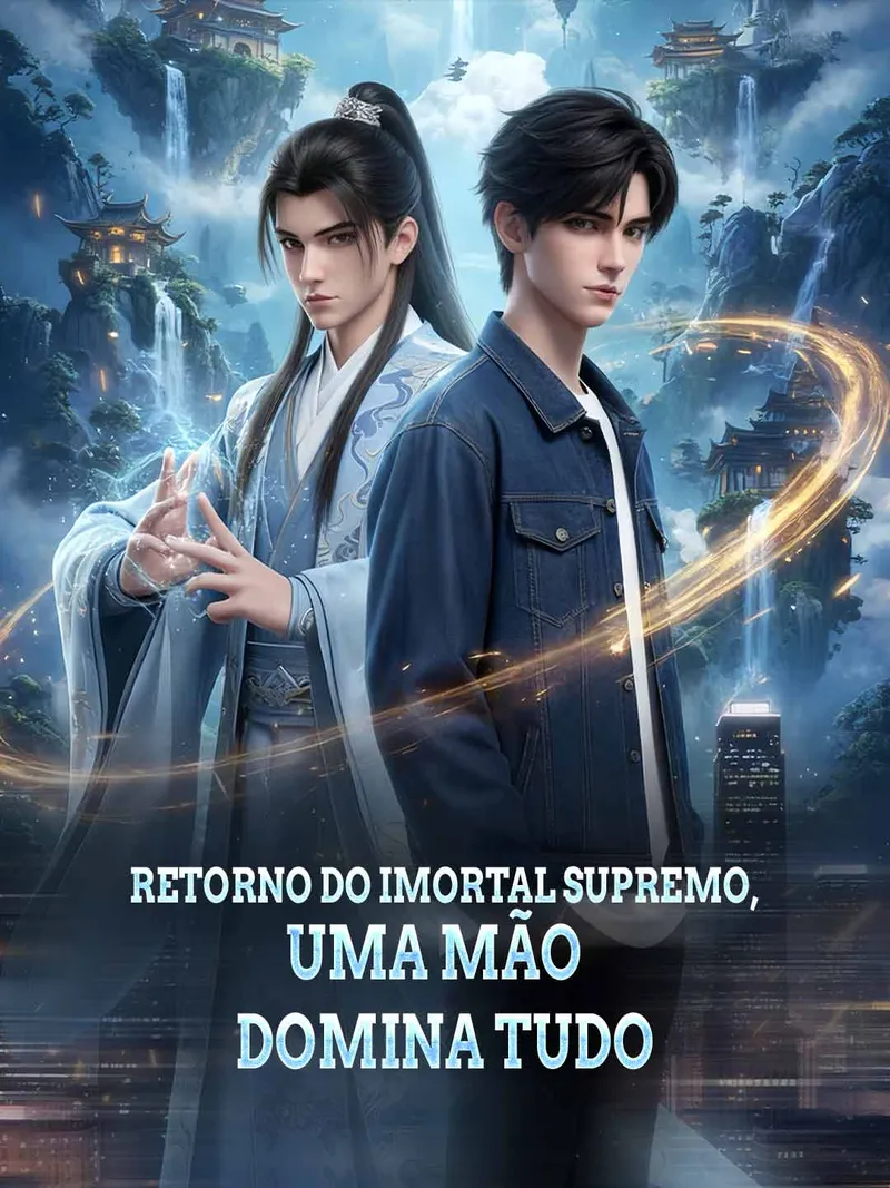 Capa de Retorno do imortal supremo, uma mão domina tudo