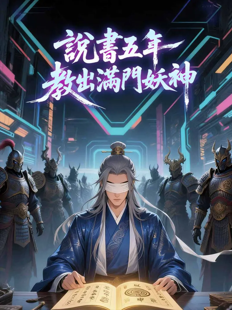 《説書五年，教出滿門妖神》封面