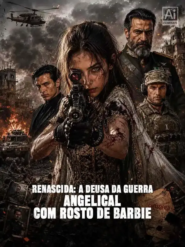 Capa de Renascida: A Deusa da Guerra Angelical com Rosto de Barbie