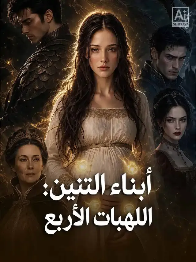 غلاف أبناء التنين: اللهبات الأربع