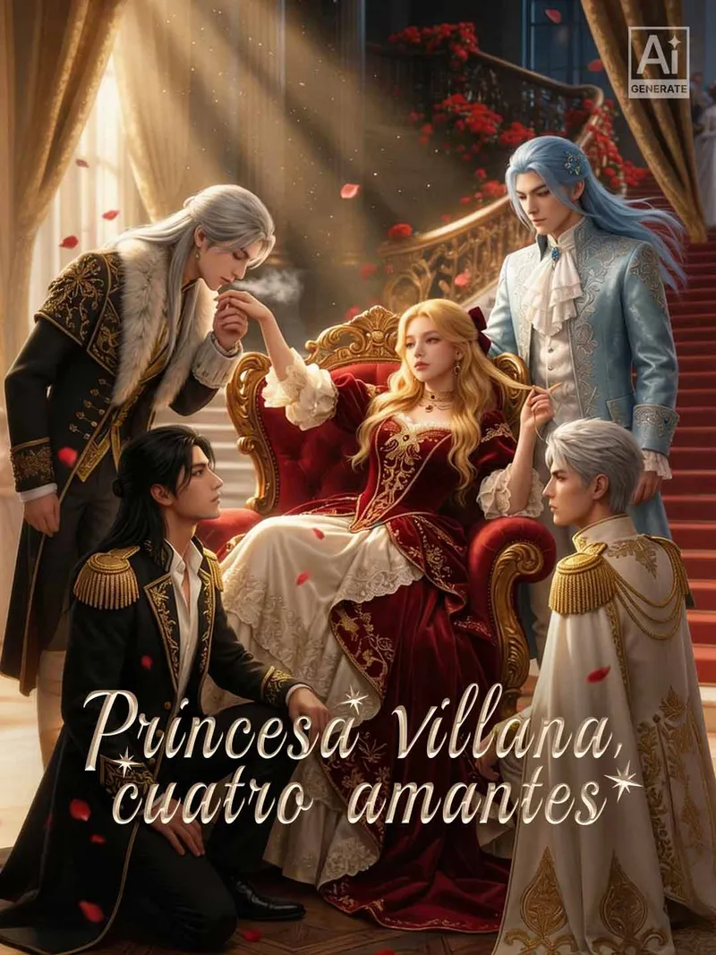 Portada de Princesa villana, cuatro amantes