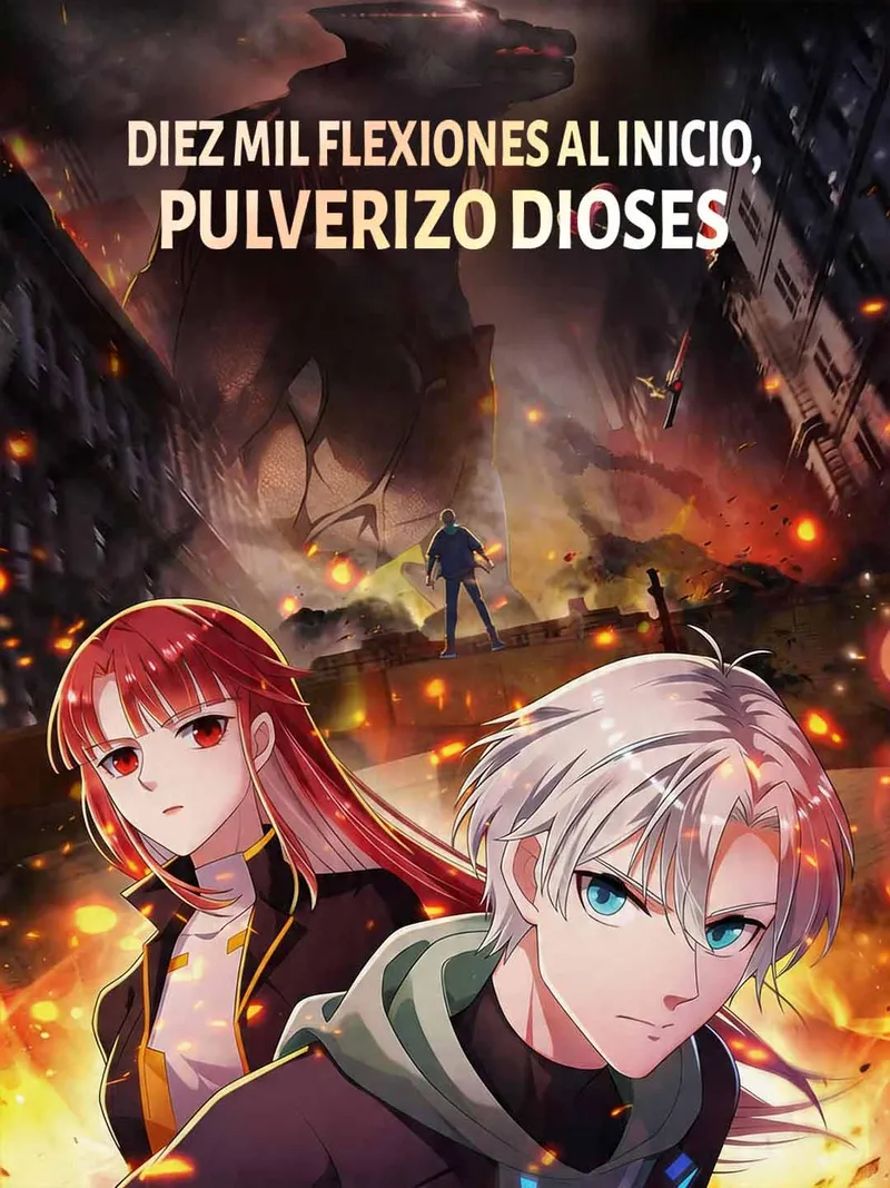 Portada de Diez mil flexiones al inicio, pulverizo dioses