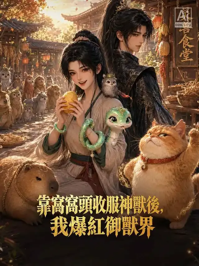 《靠窩窩頭收服神獸後，我爆紅御獸界》封面