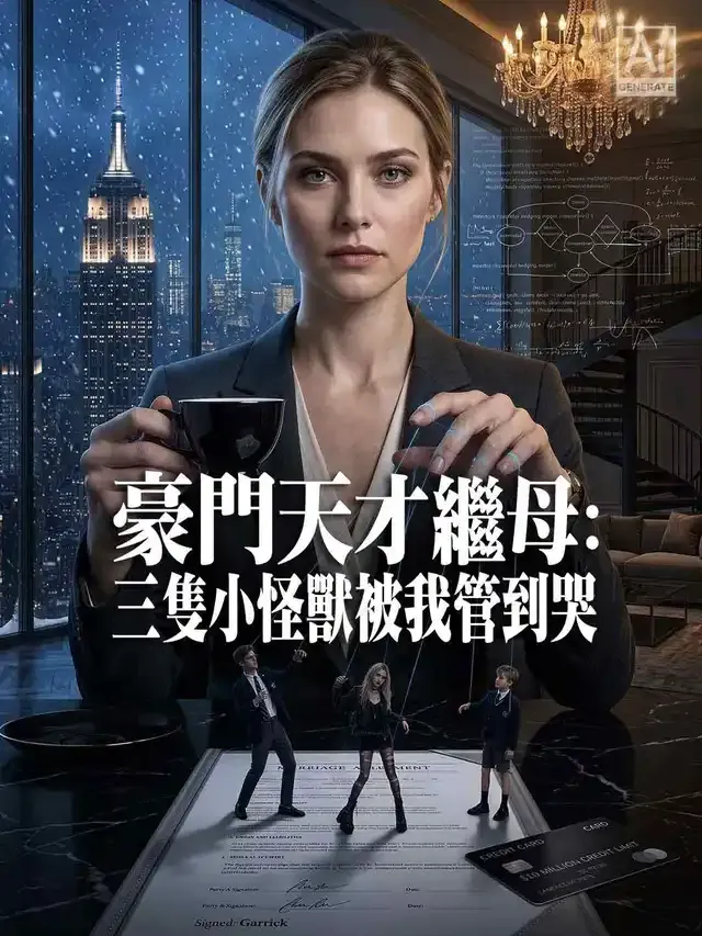 《豪門天才繼母：三隻小怪獸被我管到哭》封面