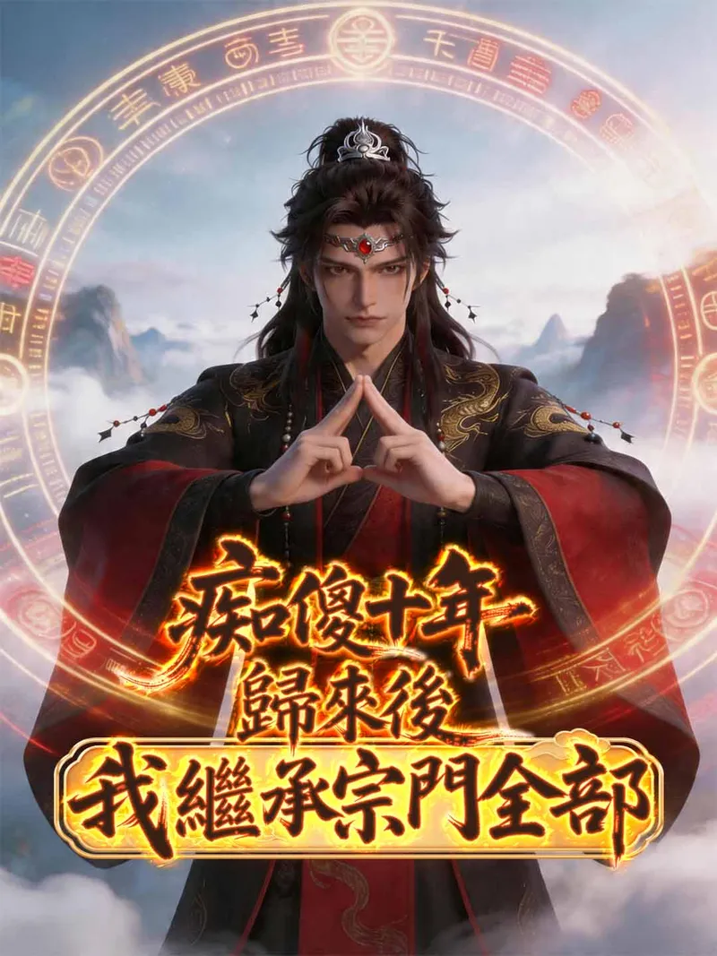《痴傻十年，歸來後我繼承宗門全部》封面