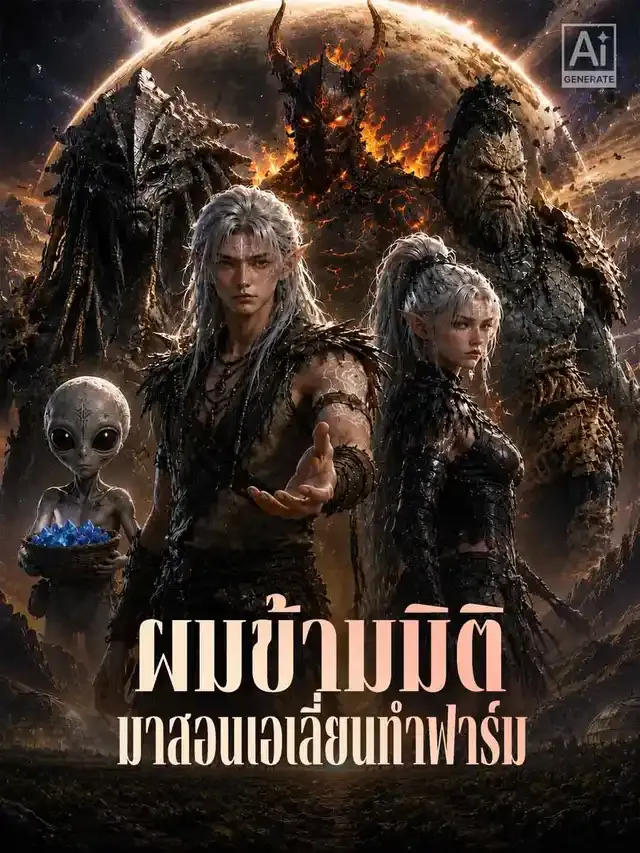 หน้าปกผมข้ามมิติมาสอนเอเลี่ยนทำฟาร์ม