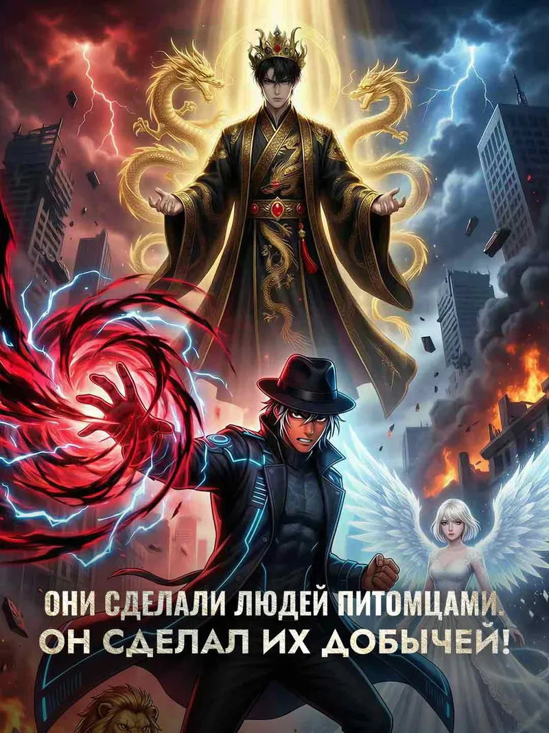 Обложка «Они сделали людей питомцами. Он сделал их добычей!»