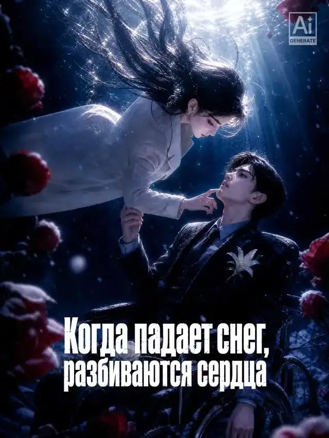 Обложка «Когда падает снег, разбиваются сердца»