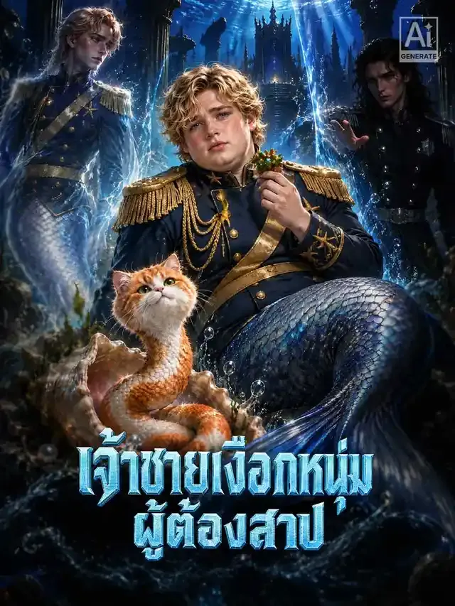 หน้าปกเจ้าชายเงือกหนุ่ม ผู้ต้องสาป