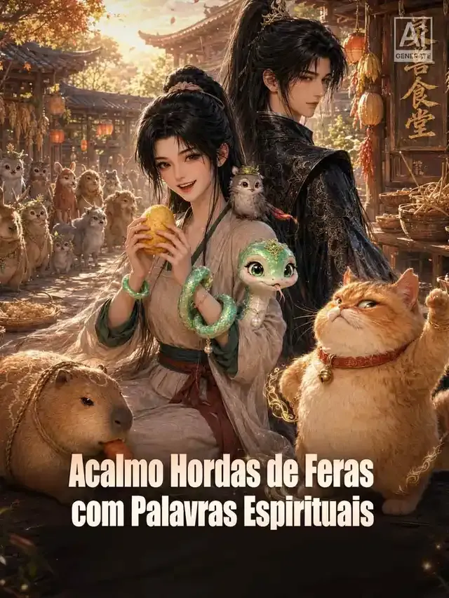 Capa de Acalmo Hordas de Feras com Palavras Espirituais