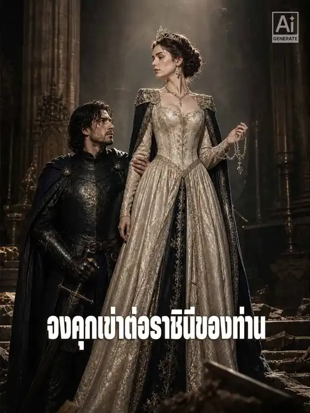 หน้าปกจงคุกเข่าต่อราชินีของท่าน