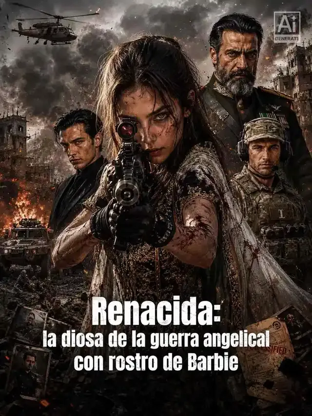 Portada de Renacida: la diosa de la guerra angelical con rostro de Barbie