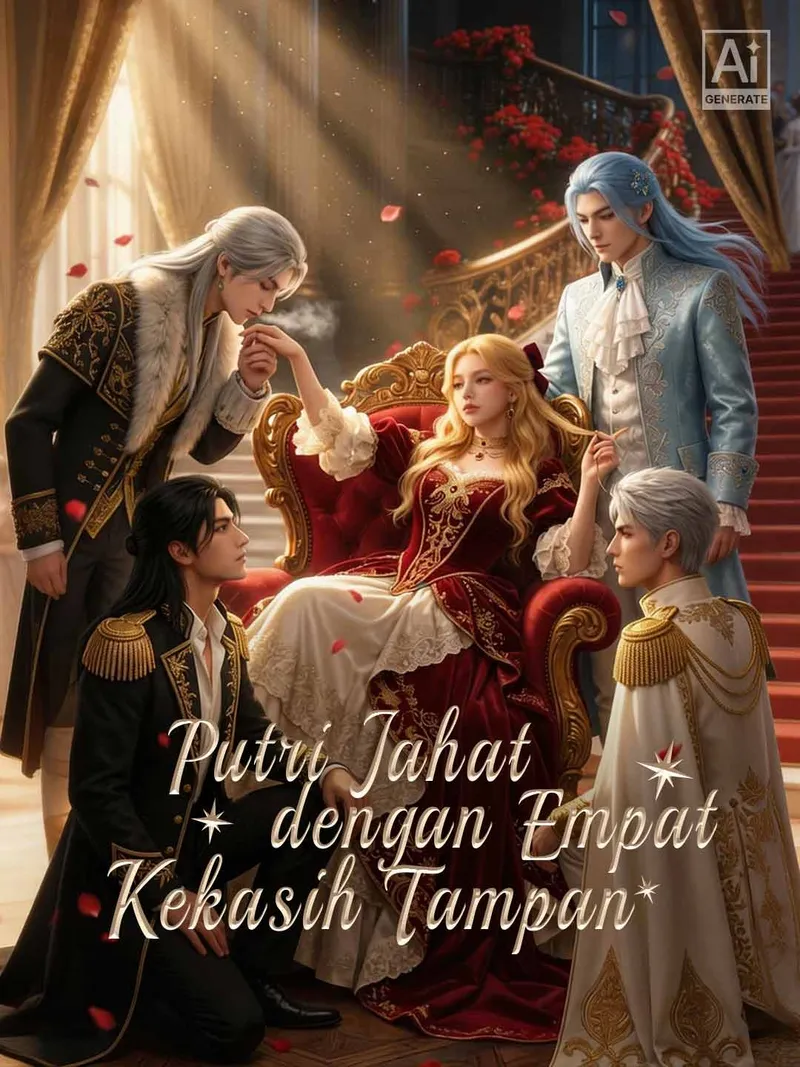 Sampul Putri Jahat dengan Empat Kekasih Tampan