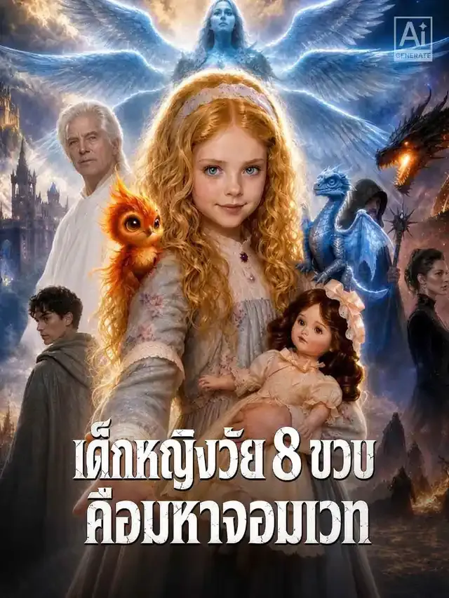 หน้าปกเด็กหญิงวัย 8 ขวบคือมหาจอมเวท