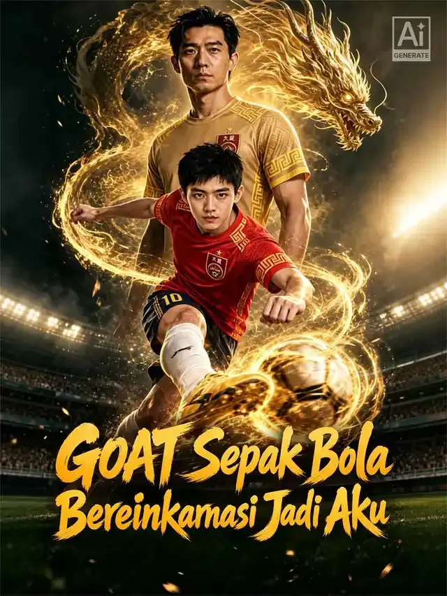 Sampul GOAT Sepak Bola Bereinkarnasi Jadi Aku