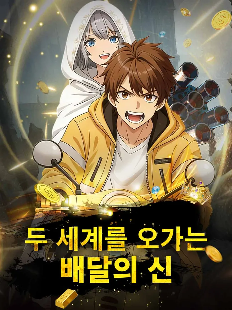두 세계를 오가는 배달의 신 표지