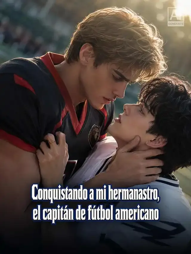 Portada de Conquistando a mi hermanastro, el capitán de fútbol americano