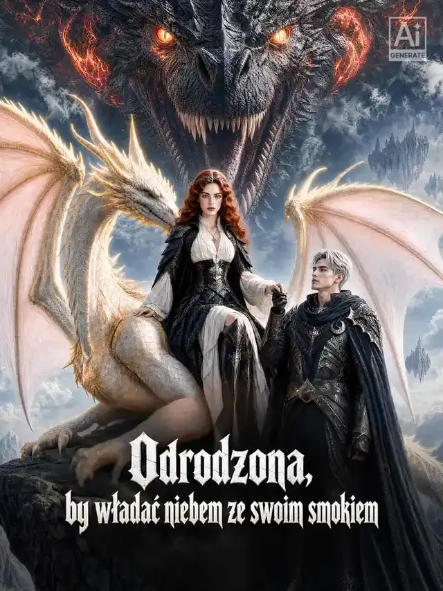Okładka Odrodzona, by władać niebem ze swoim smokiem