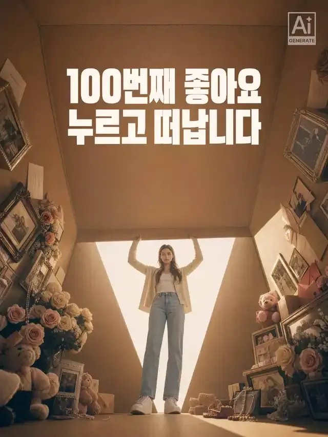100번째 좋아요 누르고 떠납니다 표지