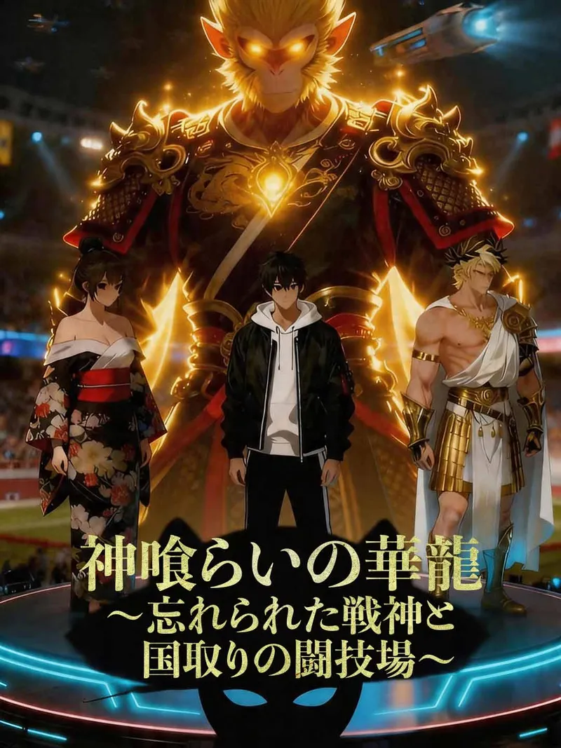 「神喰らいの華龍～忘れられた戦神と国取りの闘技場～」のカバー画像