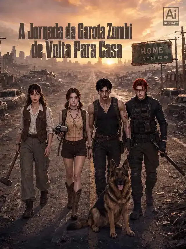 Capa de A Jornada da Garota Zumbi de Volta Para Casa
