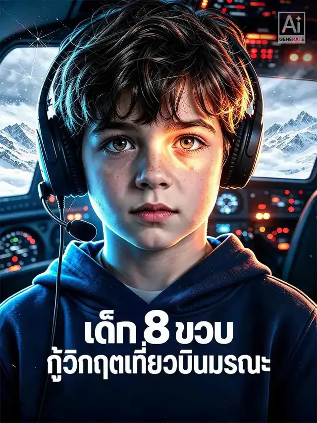 หน้าปกเด็ก 8 ขวบกู้วิกฤตเที่ยวบินมรณะ