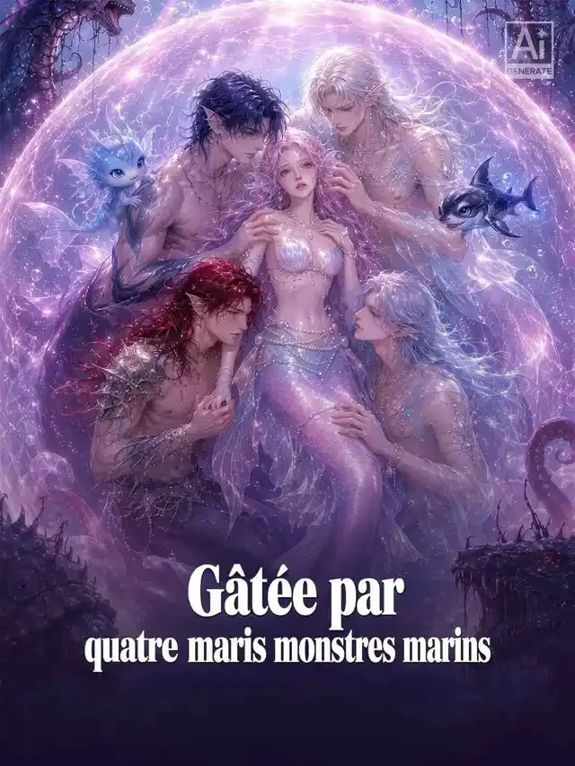 Couverture de Gâtée par quatre maris monstres marins