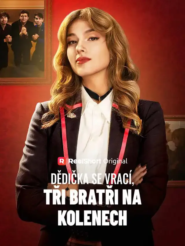 Obálka Dědička se vrací, tři bratři na kolenou