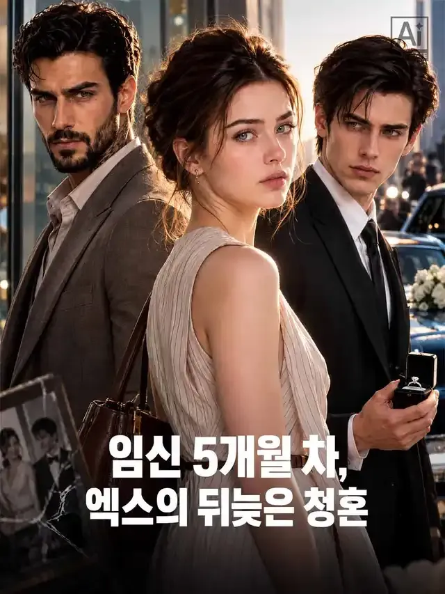 임신 5개월 차, 엑스의 뒤늦은 청혼 표지
