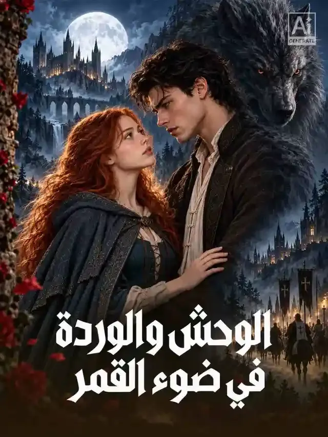 غلاف الوحش والوردة في ضوء القمر