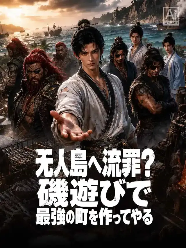 「无人島へ流罪？磯遊びで最強の町を作ってやる」のカバー画像