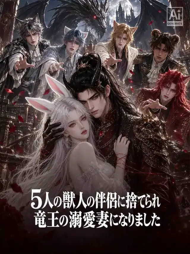 「5人の獣人の伴侶に捨てられ 竜王の溺愛妻になりました」のカバー画像