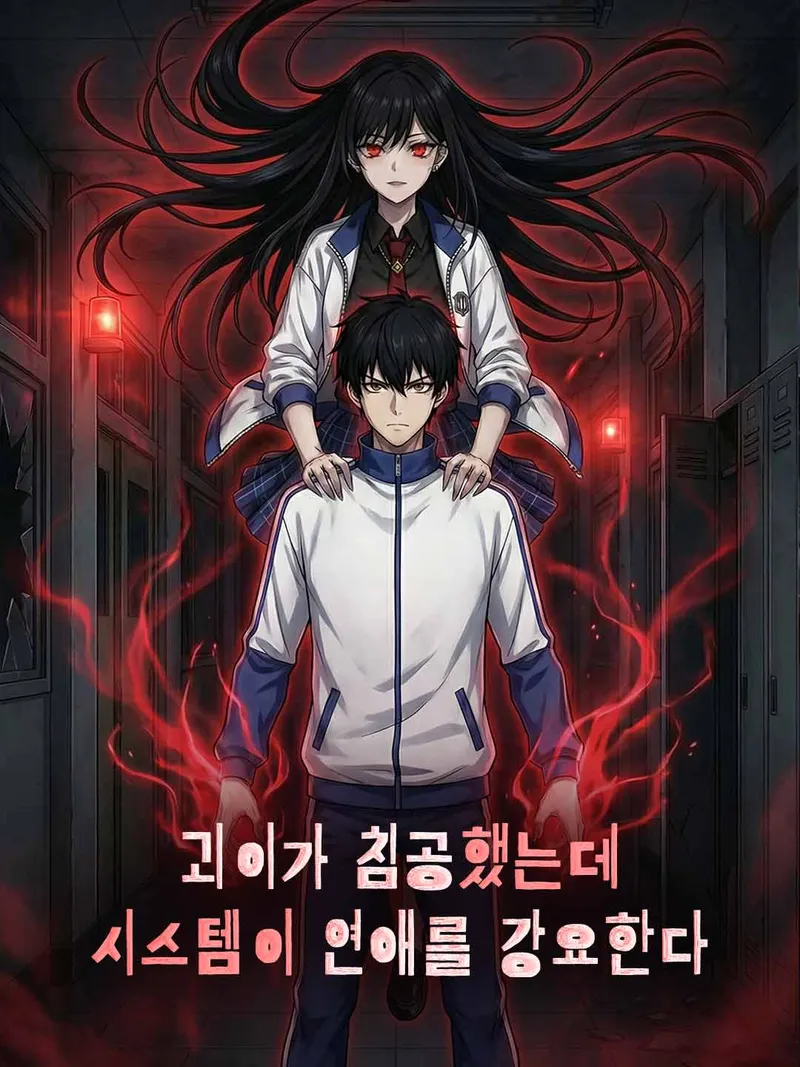 괴이가 침공했는데 시스템이 연애를 강요한다 표지