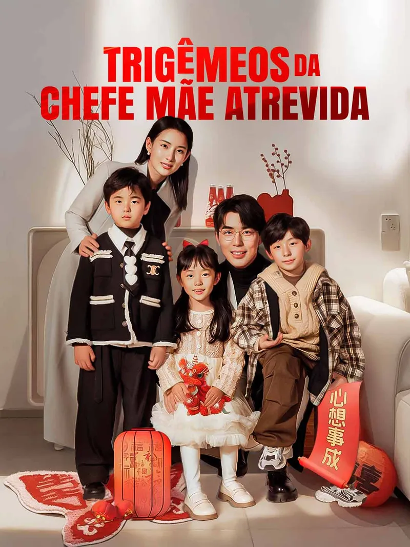 Capa de Trigêmeos da Chefe Mãe Atrevida