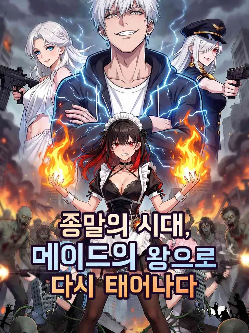 종말의 시대, 메이드의 왕으로 다시 태어나다. 표지
