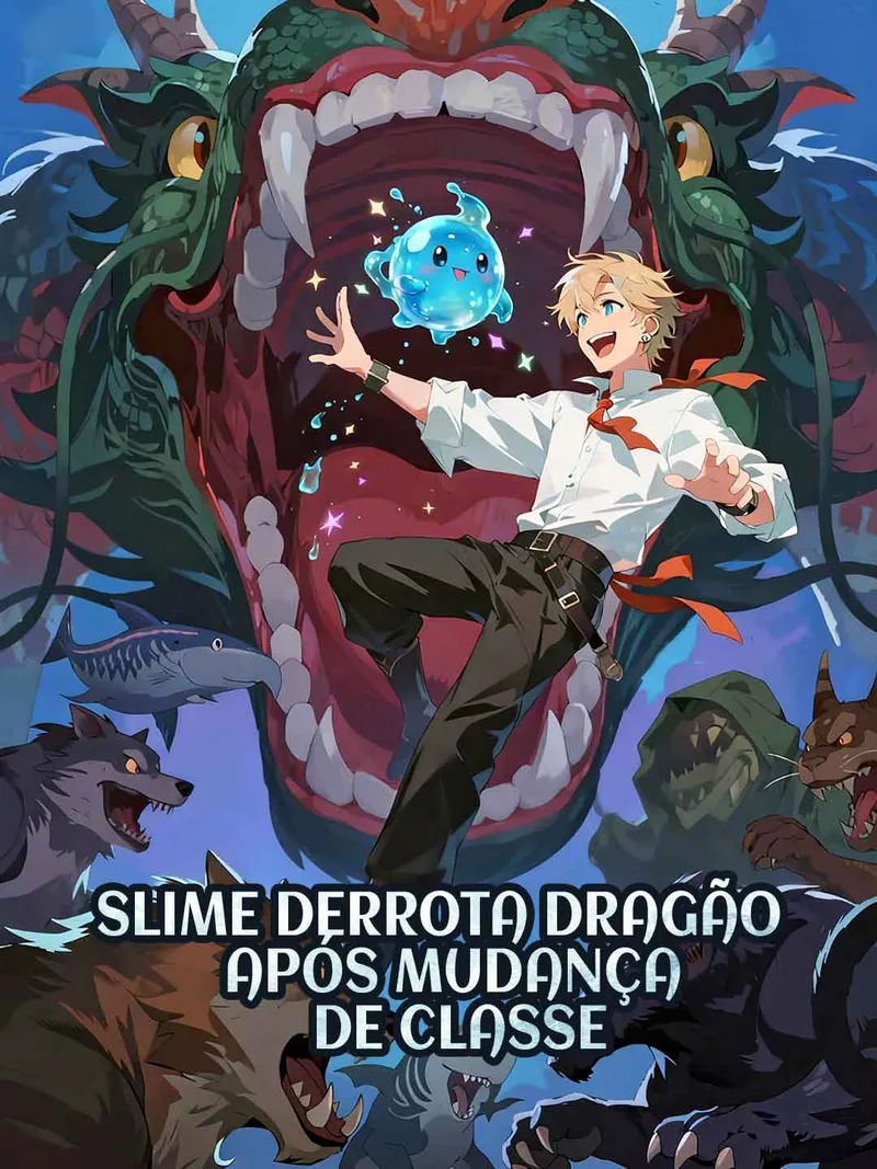 Capa de Slime derrota dragão após mudança de classe